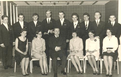 Abiturientia des Marsberger Gymnasiums, 1966 (Bildarchiv der Volkskndlichen Kommission für Westfalen)