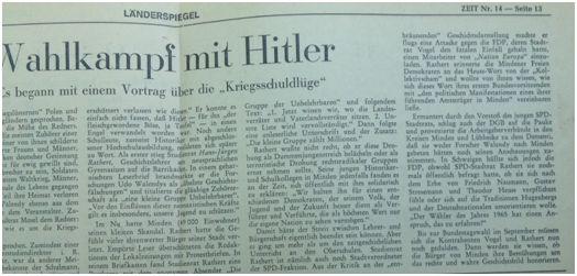 Über 50 jahre alter Zeitungsausschnitt erinnert an engagierten Lehrer (vergrößerte Bildansicht wird geöffnet)